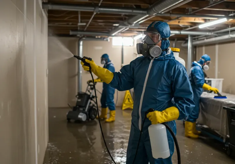 Basement Sanitization and Antimicrobial Treatment process in Brush Fork, WV